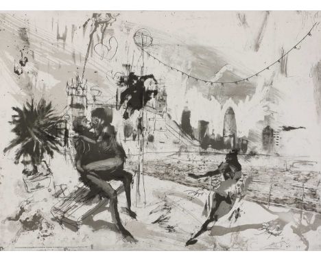 ▴ Antony Micallef (b.1975)'Kiss at Tower Bridge', 2008lithograph, printer's proof, signed 'A Micallef' l.r., numbered '4/9 P/