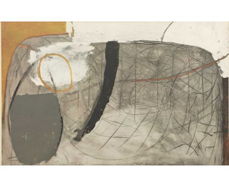 ▴ Roger Hilton (1911-1975)'Grey and White with Ochre'offset lithograph in colours, 1964, Waddington Galleries46 x 70cmConditi