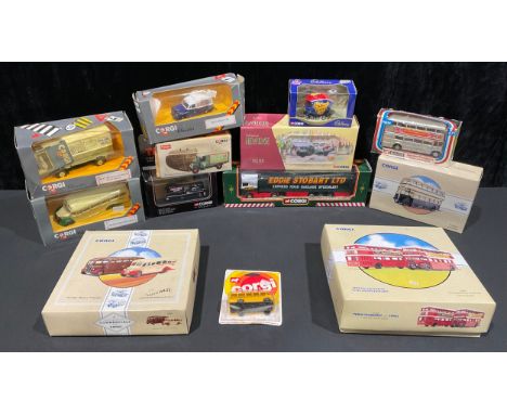 Toys &amp; Juvenalia - Corgi diecast models, comprising Corgi Junior 15 School Bus, on header card; Corgi 1:50 scale Collecti