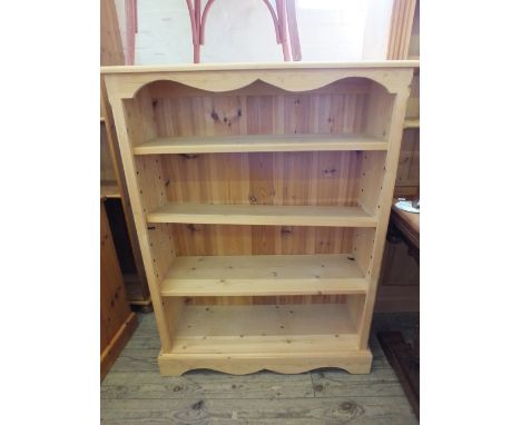 A Pine three shelf bookcase