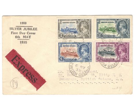 1910 - 1935 BRITISH GUIANA SILVER JUBILEE FIRST DAY COVER&nbsp;