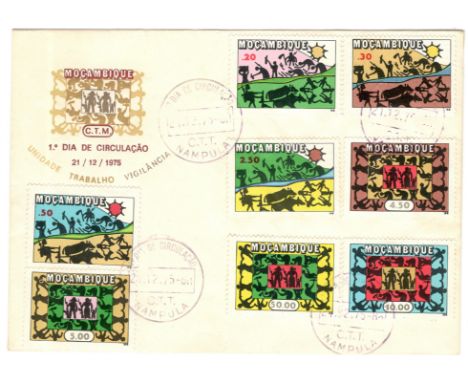 MOZAMBIQUE 1975 FIRST DAY COVER WITH EIGHT STAMPS - MOCAMBIQUE&nbsp;