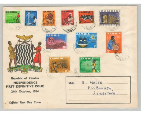 1964 ZAMBIA OFFICIAL FIRST DAY COVER&nbsp;