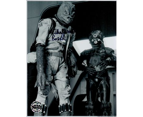 Alan Harris signed Boss K Star Wars 10x8 colour photo. Good condition. All autographs come with a Certificate of Authenticity