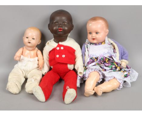 Three vintage dolls to include an Armand Marseille example.