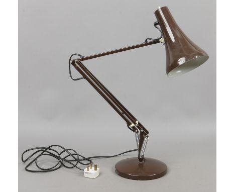 A enamelled anglepoise reading lamp.