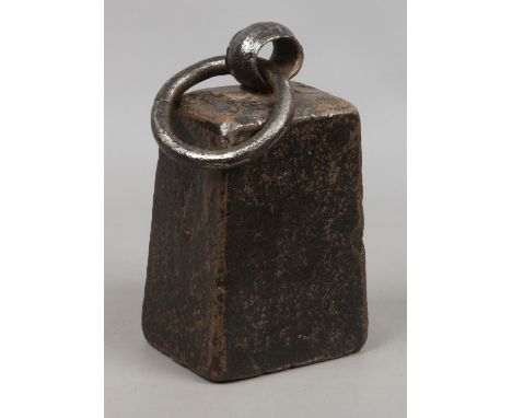 A vintage square formed 56lb weight.