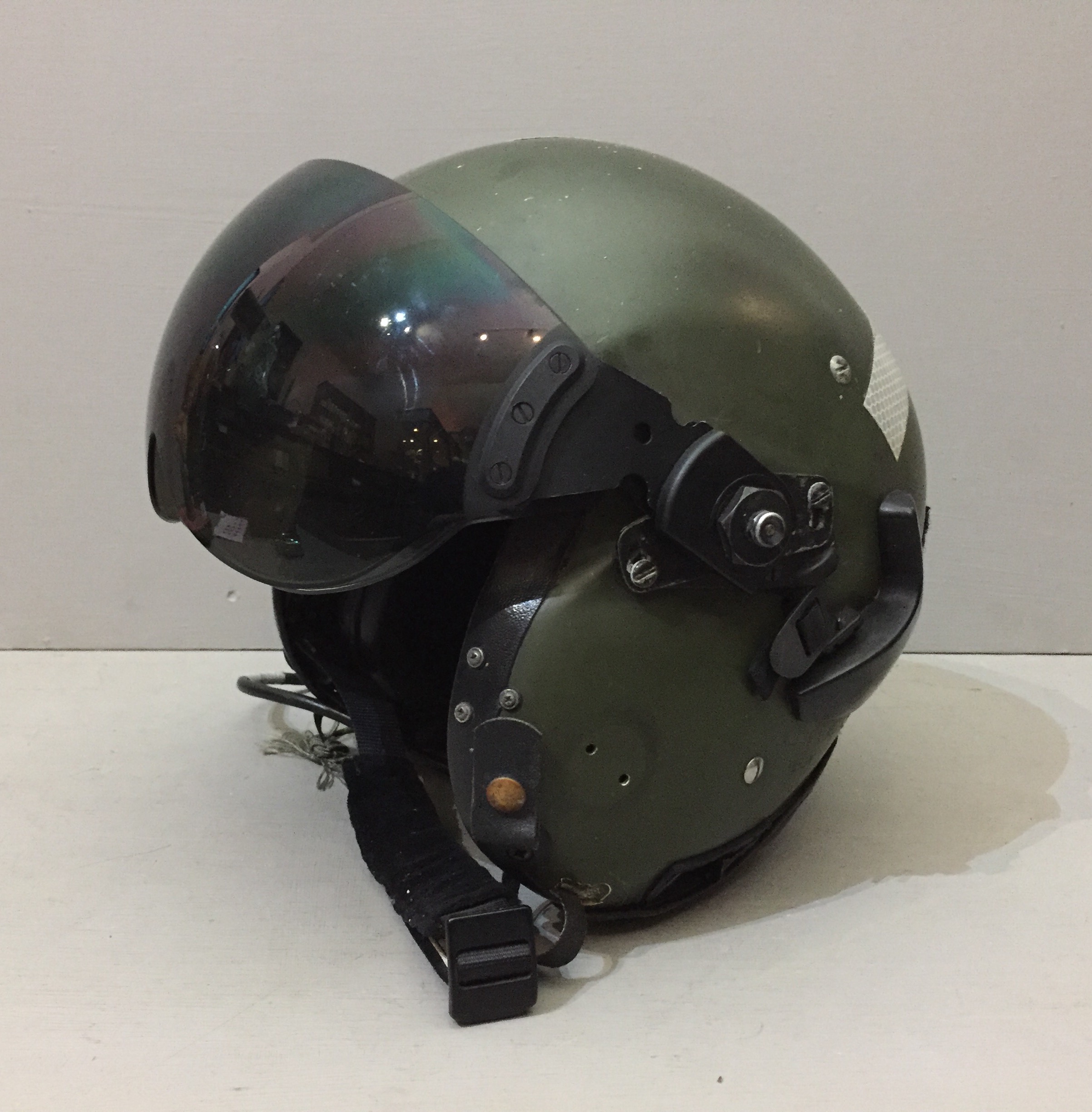 A ROYAL AIR FORCE MK4B/4L PILOTS HELMET With dual visor (clear and anti