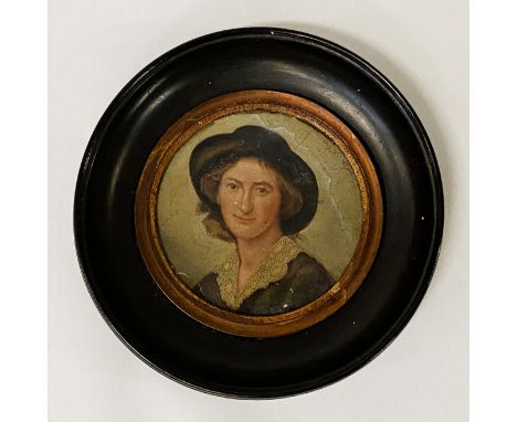 HAND PAINTED ITALIAN PORTRAIT MINIATURE