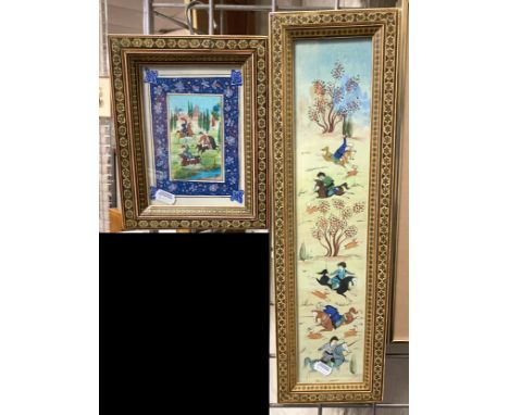 MINIATURE PERSIAN PAINTING OF HUNTING