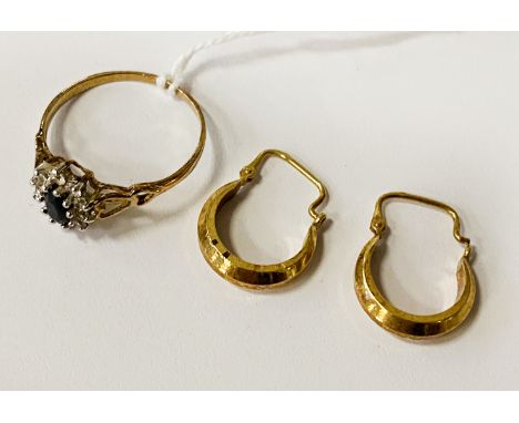 GOLD RING &amp; GOLD EARRINGS