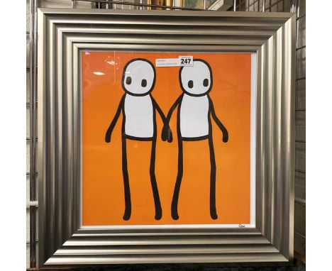 STICK MEN FRAMED PICTURE
