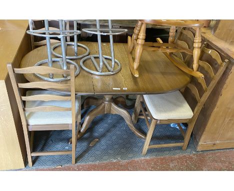 ERCOL TABLE &amp; 4 CHAIRS