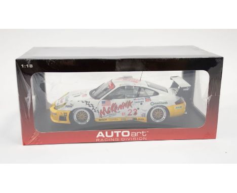 Autoart: A 1:18 Scale Model of a Porsche 911 GT3R Sebring 12HRS 2003 GT Class Winner 2003 Alex Job Racing #23, Manufacturer A