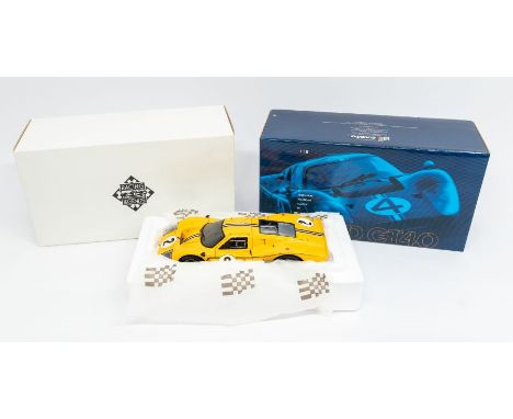 Exoto: A 1:18 Scale Model of a Racing Legends Ford GT40 MK IV #2, Manufacturer Exoto. Boxed. Contents appear in a very good c