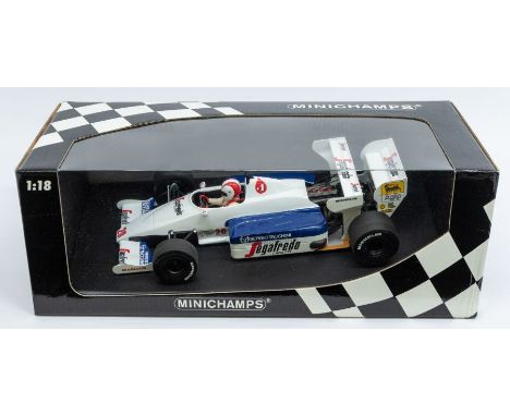 Minichamps: A 1:18 Scale Model of a Toleman Hart TG184 GP France 1984 J. Ceccoto, Manufacturer Autoart. Boxed. Reference No. 