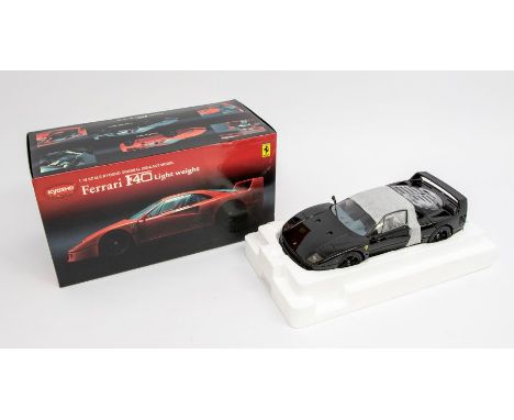 Kyosho: A 1:18 Scale Model of a Ferrari F40 Light Weight Version (Black), Manufacturer Kyosho. Boxed. Reference No. 08412BK. 