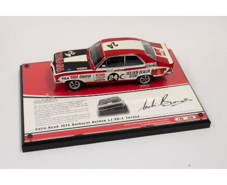 Classic Carlectables: A 1:18 Scale Model of a Holden LJ XU-1 Torana 1972 Bathurst Colin Bond Signed, Manufacturer Classic Car
