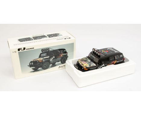 Autoart: A 1:18 Scale Model of a Baja FJ Cruiser 2007, Manufacturer Autoart. Boxed. Reference No. 80716. Contents appear in a