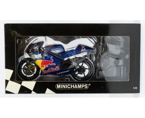 Minichamps: A 1:12 Scale Model of a Yamaha YZR 500 Team Red Bull Yamaha Garry McCoy MotoGP 2002, Manufacturer Minichamps. Box