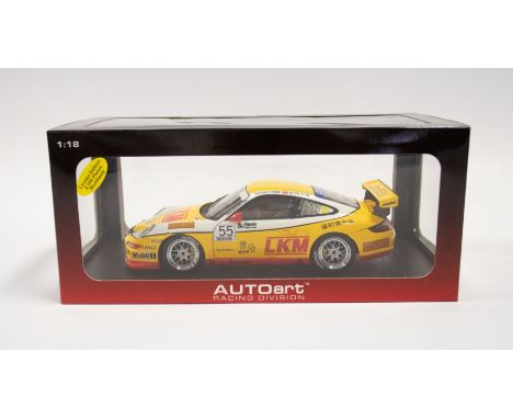 Autoart: A 1:18 Scale Model of a Porsche 911 (997) GT3 Cup 2007 Team Jebsen D. O'Young #55, Limited Edition of 2000, Manufact