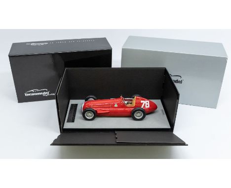 Tecnomodel: A 1:18 Scale Model of a Mythos Series Alfa Romeo Alfetta 159M German GP Car 1951 #78 P. Pietsch, Limited Edition 