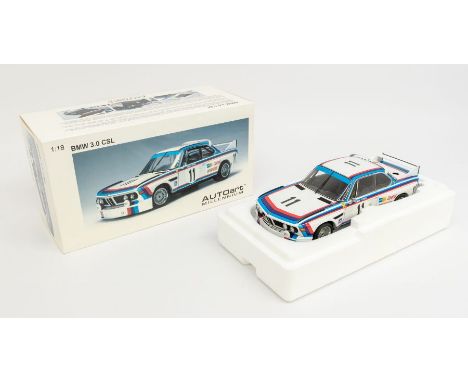 Autoart: A 1:18 Scale Model of a BMW 3.0 CSL #11, Manufacturer Autoart. Boxed. Contents appear in a very good condition, slig