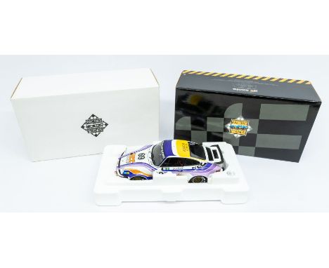 Exoto: A 1:18 Scale Model of a Racing Legends Porsche 934RSR Schiller Racing #69, Manufacturer Exoto. Boxed. Contents appear 