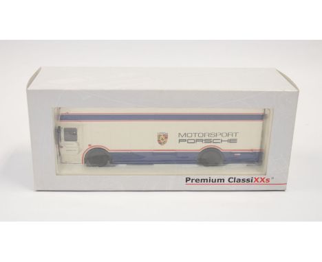 Premium Classixxs: A 1:43 Scale Model of a Renntransporter Porsche Motorsport, Limited Edition of 1000, Manufacturer Premium 