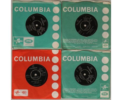 PINK FLOYD - UK COLUMBIA SINGLES. Terrific and very well presented pack of 4 of the 5 original UK (all four pronged centres) 