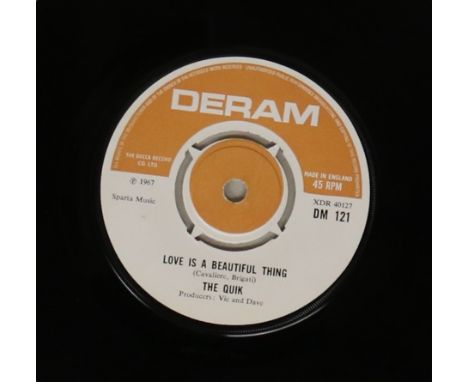 THE QUIK - LOVE IS A BEAUTIFUL THING.  What a monster we have here with this original Deram 45 (DM 121) - a fuzzy, glorious, 