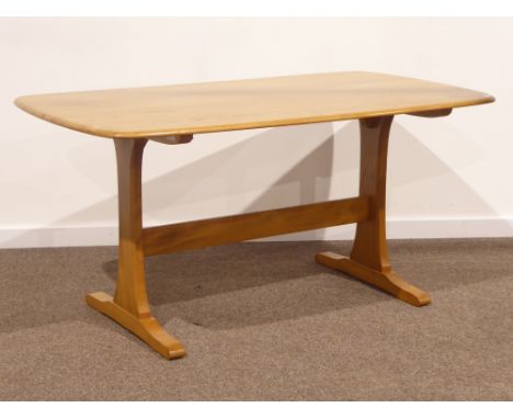 Ercol light elm rectangular dining table, 152cm x 84cm, H73cm