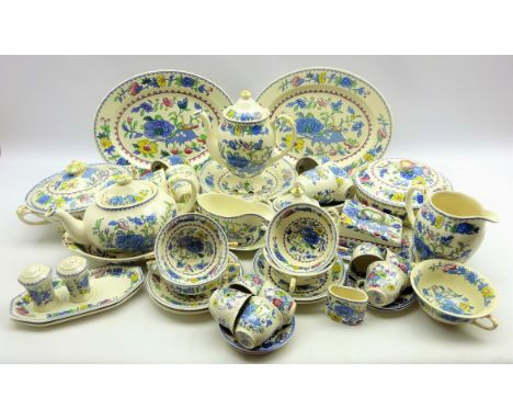 Large quantity of Masons Ironstone table ware in the 'Regency' and 'Strathmore' pattern (74) Condition Report & Further Detai