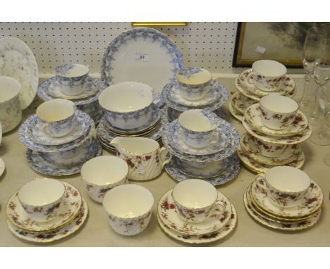 Teawares - a Minton Ancestral pattern part-tea service; a Tuscan china Rosina part-tea service (2) 