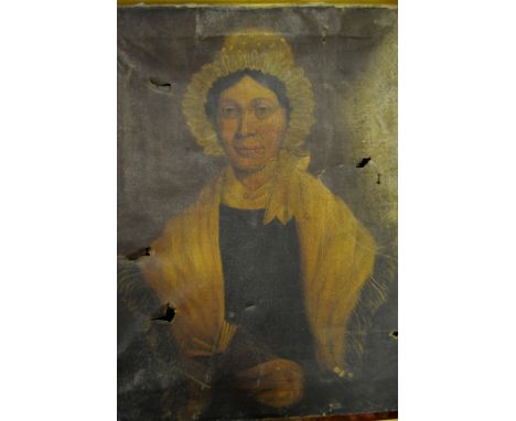 English school (19th Century)Portrait of a Lady,oil on canvas; another, Punting on the River,oil on canvas (2)