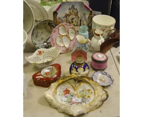 Decorative Ceramics - a Worcester globular jar and cover painted with Windsor Castle from the Thames on cobalt blue ground (f