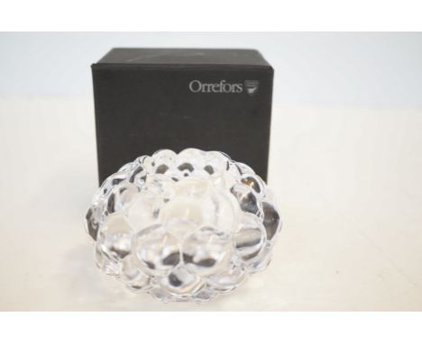 Orrefors votive designed by Ann Nilsson with box 