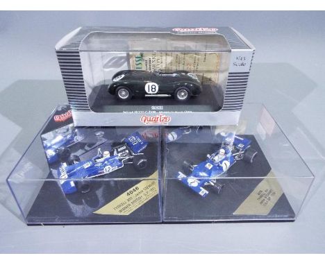 Quartzo - 3 x boxed racing cars in 1:43 scale, # QLM033 a limited edition Jaguar C Type 1953 Le Mans winning car number 4122 