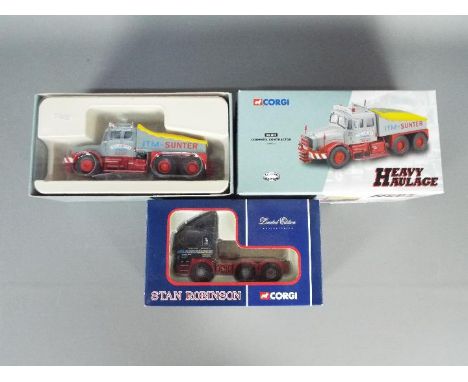Corgi - Heavy Haulage - 2 x boxed limited edition trucks, an ERF ECS tractor unit in Stan Robinson of Stafford livery # CC127