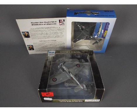 72 Aviation - Sky max Models - 2 x boxed 1:72 scale models, a limited edition Hawker Sea Hawk FGA 6 WV908-Ace of Diamonds num