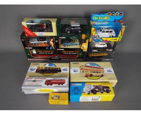 Corgi - Atlas Dinky - A group of 13 x boxed vehicles including #OM45502 BMMO Coach in Lichfield Speedway Supporters Club live