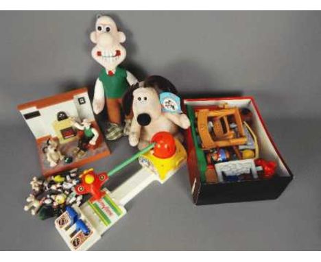 Fisher Price, Other - A collection of unboxed toys and figures. Lot includes a vintage Fisher Price Farm Set, with a small qu