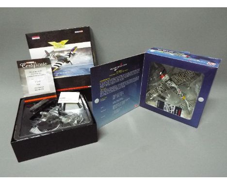 Corgi Aviation Archive, Hobby Master - Two boxed diecast military aircraft. Lot includes Corgi 1:72 scale AA36506 Hawker Typh