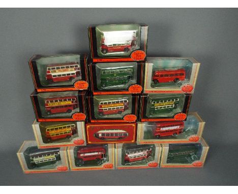 ABC Models, EFE - 14 boxed diecast 1:76 scale model buses. Lot includes ABC Models TRA 5001A Alexander Double Deck 'Harrow Bu