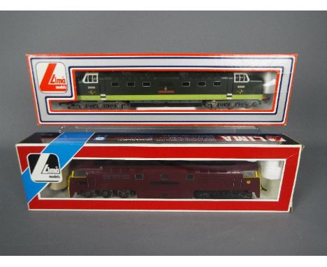 Lima, Trix Liliput - Two boxed OO gauge diesel locomotives. Lot consists of Lima #205105MWG Class 20 Bo-Bo Diesel Op.No. D800