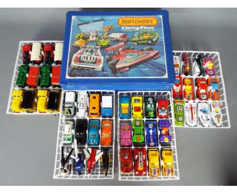 Matchbox - A 1975 Matchbox Superfast 48 Car Carry Case with 4 internal trays containing 48 predominately Matchbox Superfast a