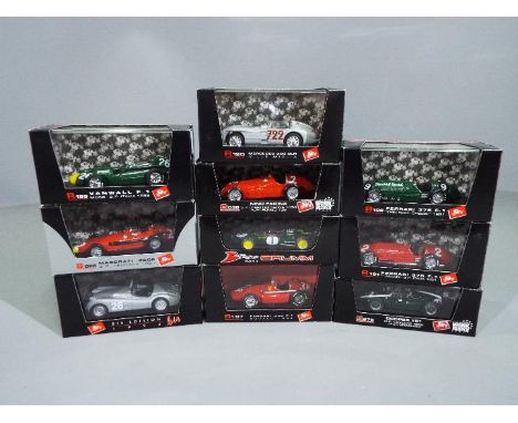 Brumm - A collection of 10 x boxed racing cars in 1:43 scale including # R190 Mercedes 300 SLR Mille Miglia, # R331 Lotus 25 