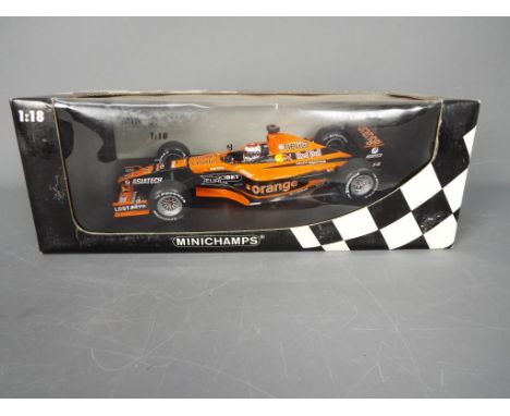 Minichamps - A boxed 1:18 scale Minichamps #100010014 Orange Arrows Asiatech A22 Formula 1 Racing Car ' J.Verstappen' . The m