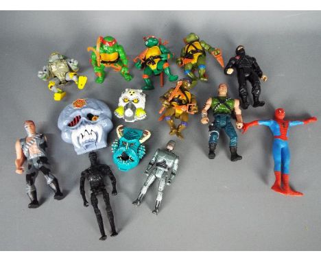 Playmates, Bluebird, Kenner, Teenage Mutant Nonja Turtles - A collection of unboxed action figures. Lot includes five origina