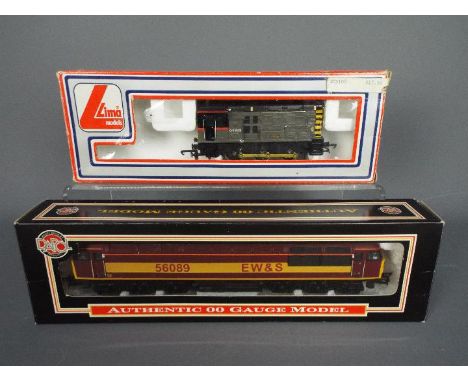 Lima - Dapol - 2 x boxed 00 gauge locos which have been re liveried and re numbered, a class 56 Diesel # D12 which is now num